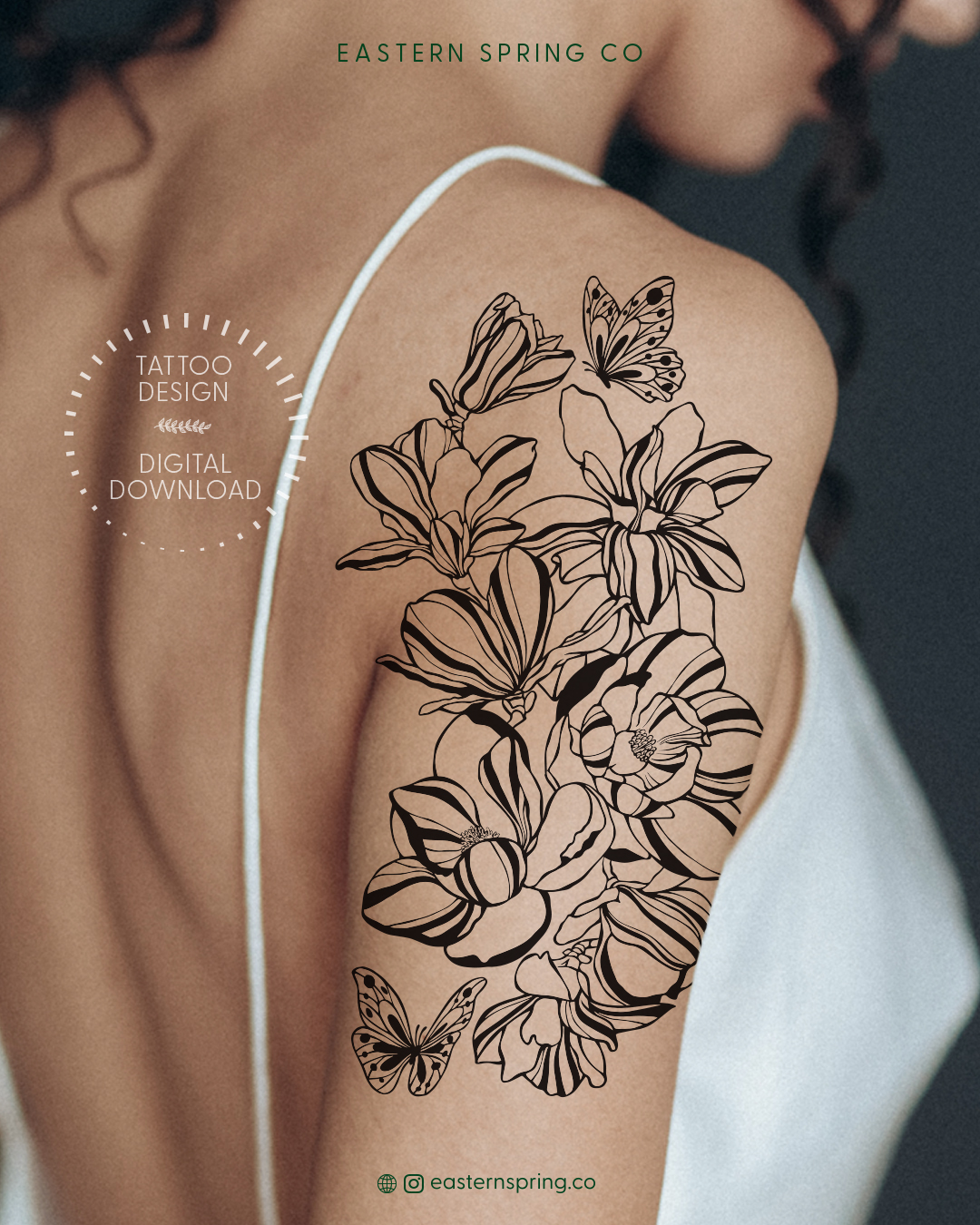 Eastern Spring Tattoo Design by Yenty Jap